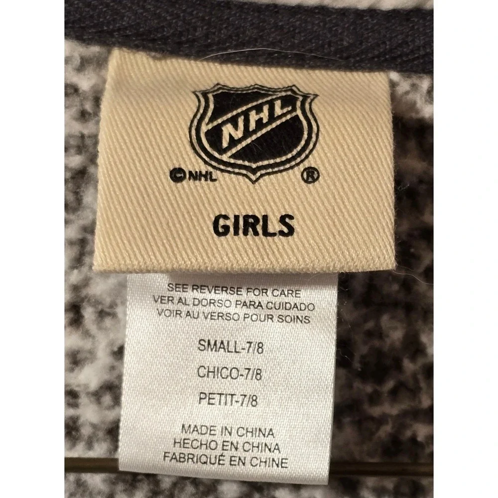 Buffalo Sabres NHL Girls Cream/Off‎ White Sherpa Fleece Full Zip Jacket Kids S